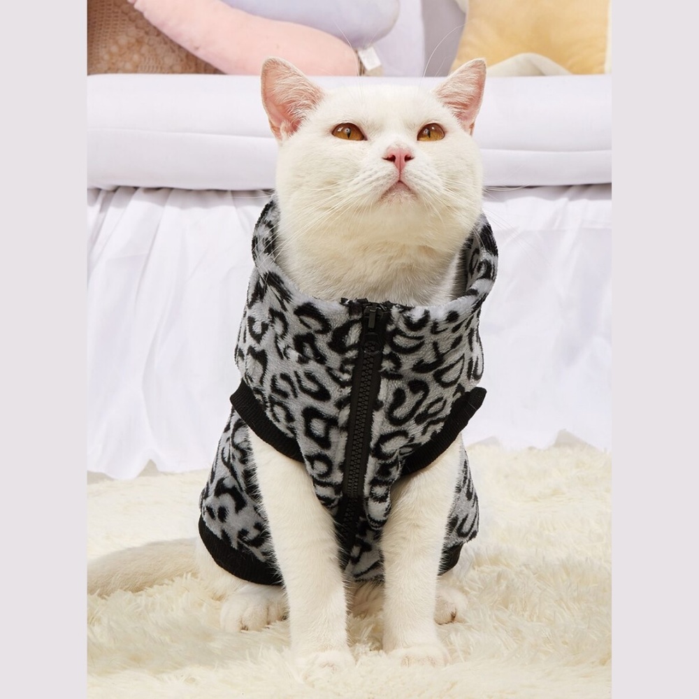 Leopard Print Fleece Pet Vest
